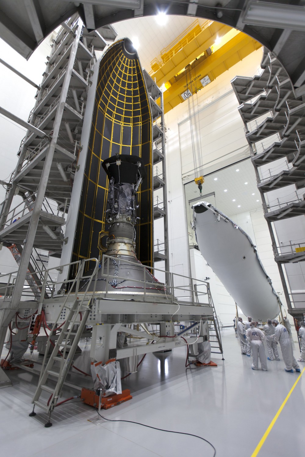 ULA brings in second fairing during Parker Solar Probe encapsulation